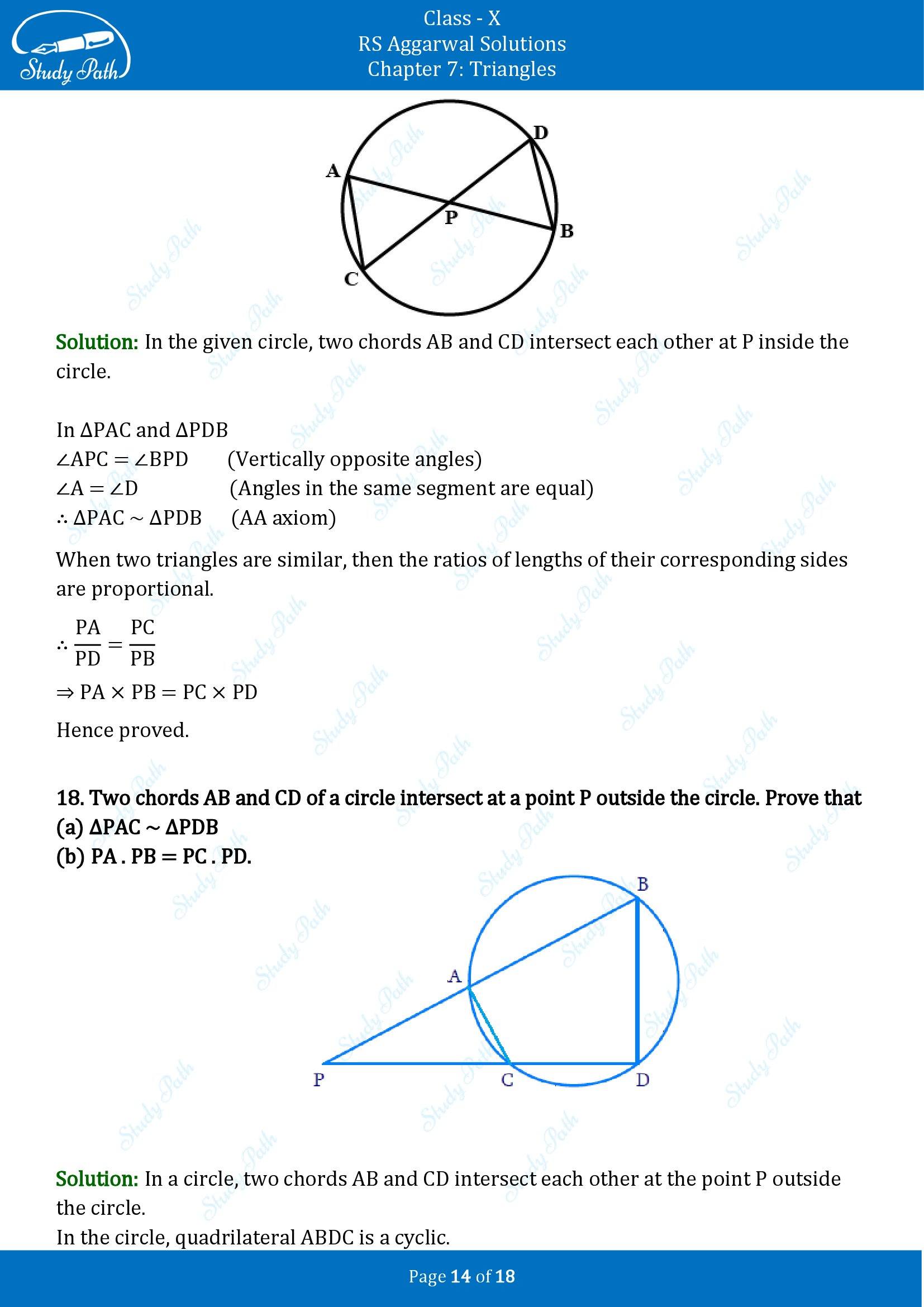 RS Aggarwal Solutions for Class 10 Chapter 7 Triangles Exercise 7B 00014
