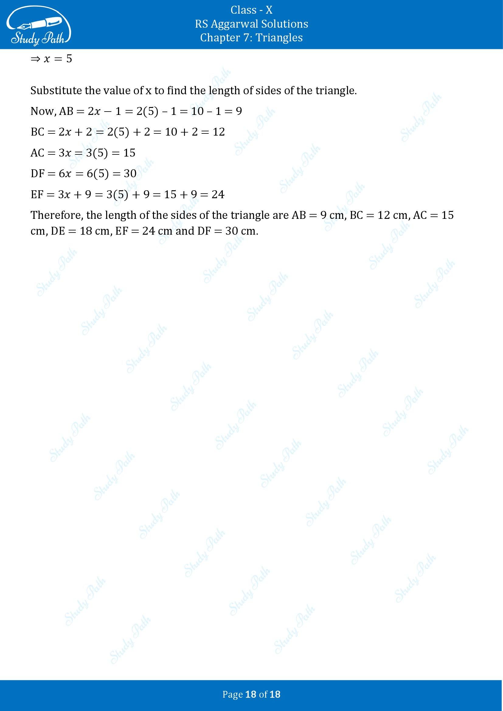 RS Aggarwal Solutions for Class 10 Chapter 7 Triangles Exercise 7B 00018
