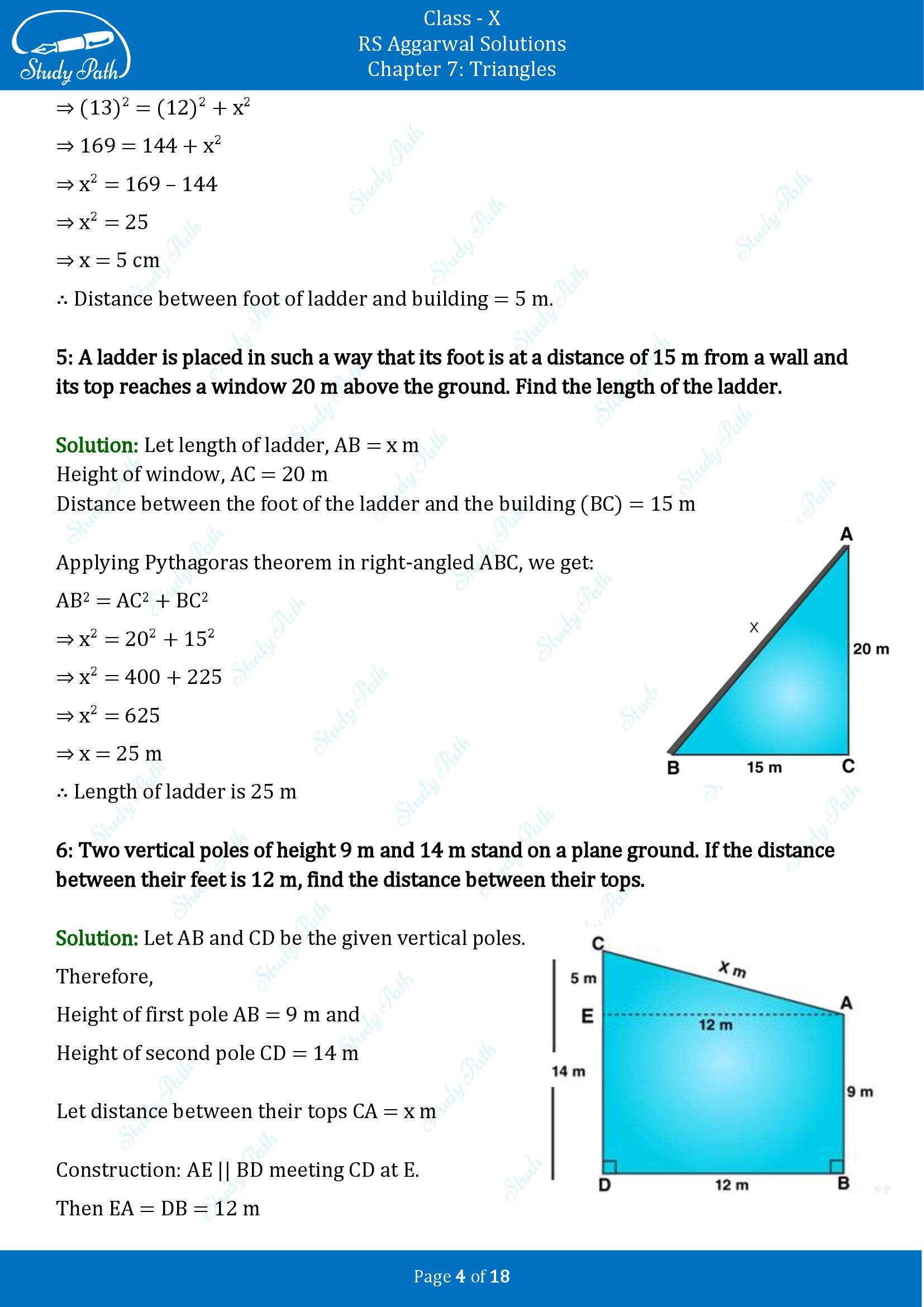 RS Aggarwal Solutions for Class 10 Chapter 7 Triangles Exercise 7D 00004
