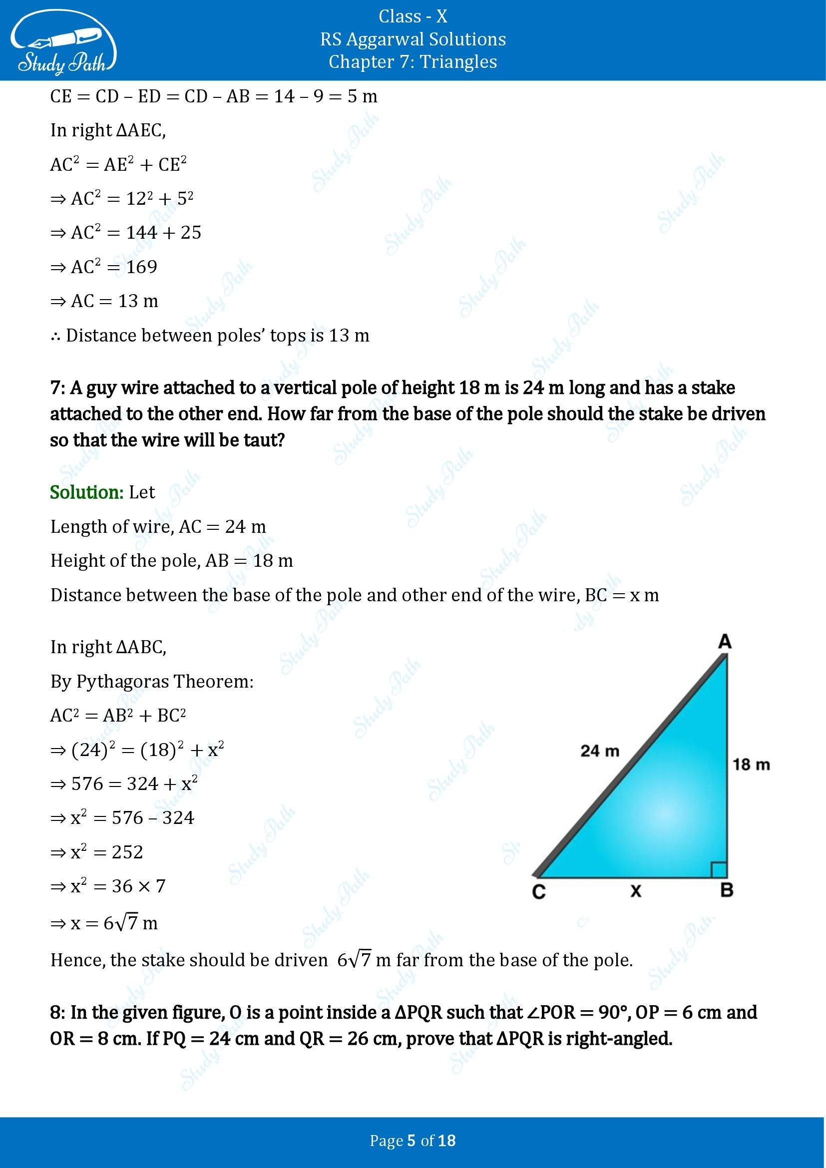 RS Aggarwal Solutions for Class 10 Chapter 7 Triangles Exercise 7D 00005