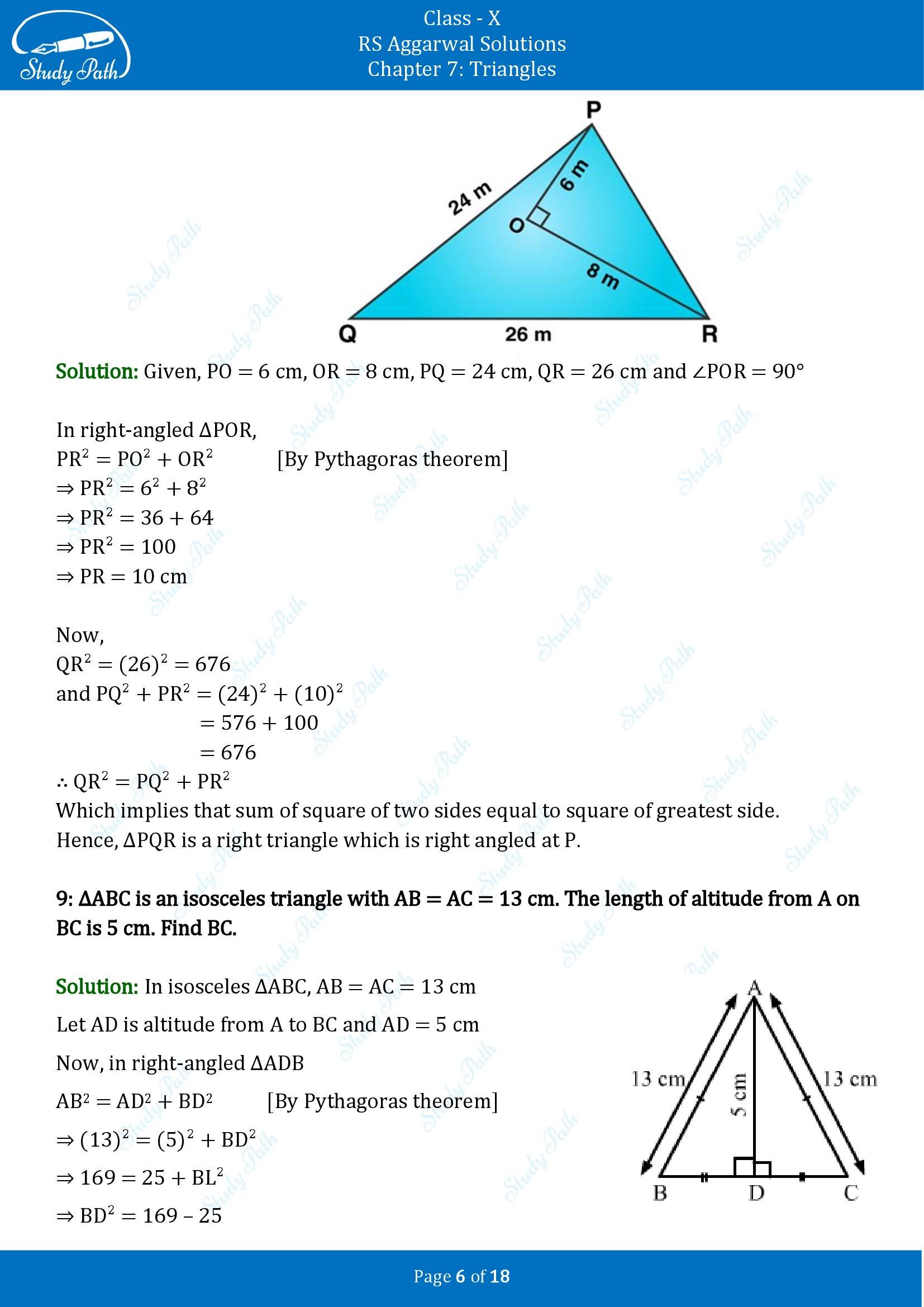 RS Aggarwal Solutions for Class 10 Chapter 7 Triangles Exercise 7D 00006