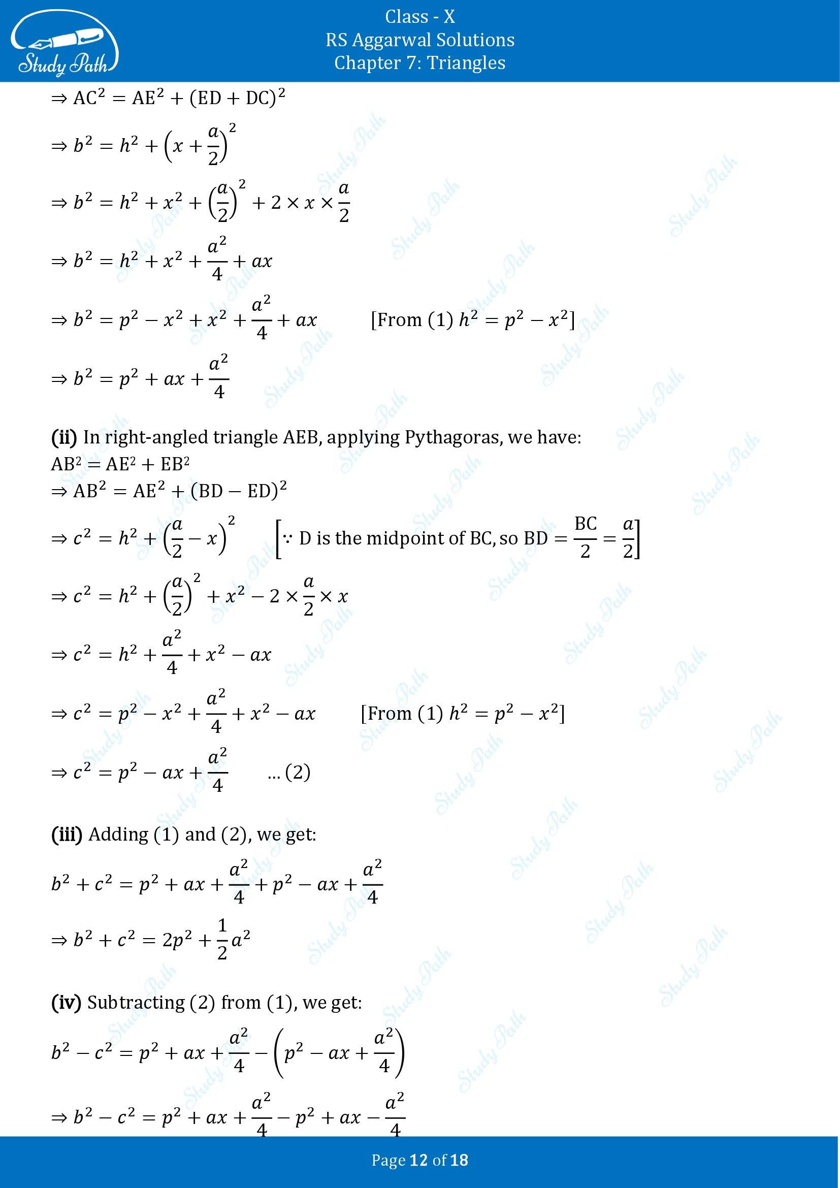 RS Aggarwal Solutions for Class 10 Chapter 7 Triangles Exercise 7D 00012
