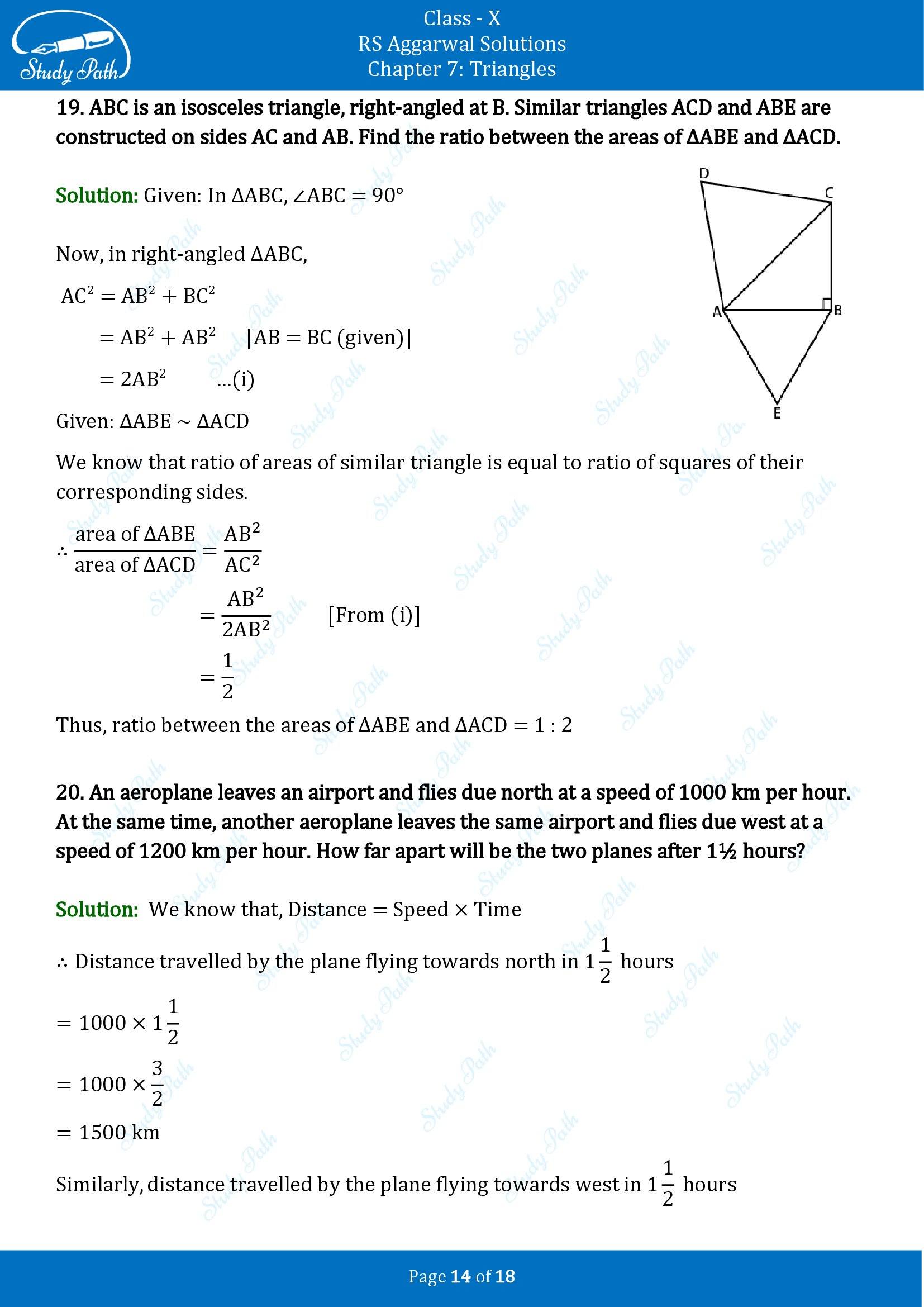 RS Aggarwal Solutions for Class 10 Chapter 7 Triangles Exercise 7D 00014