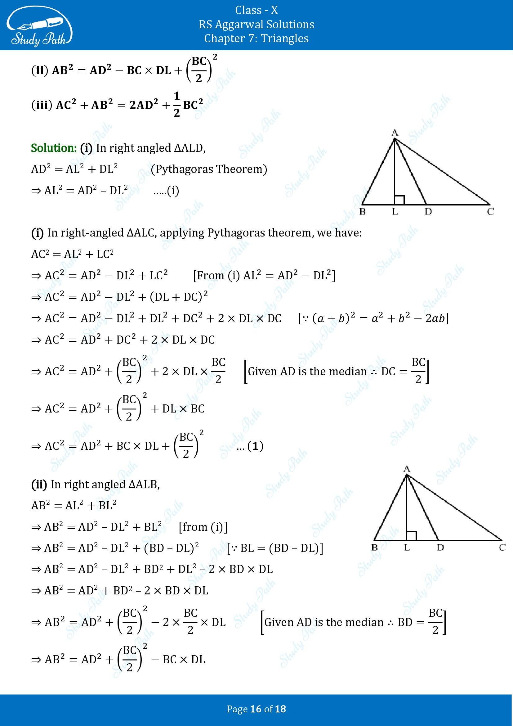 RS Aggarwal Solutions for Class 10 Chapter 7 Triangles Exercise 7D 00016