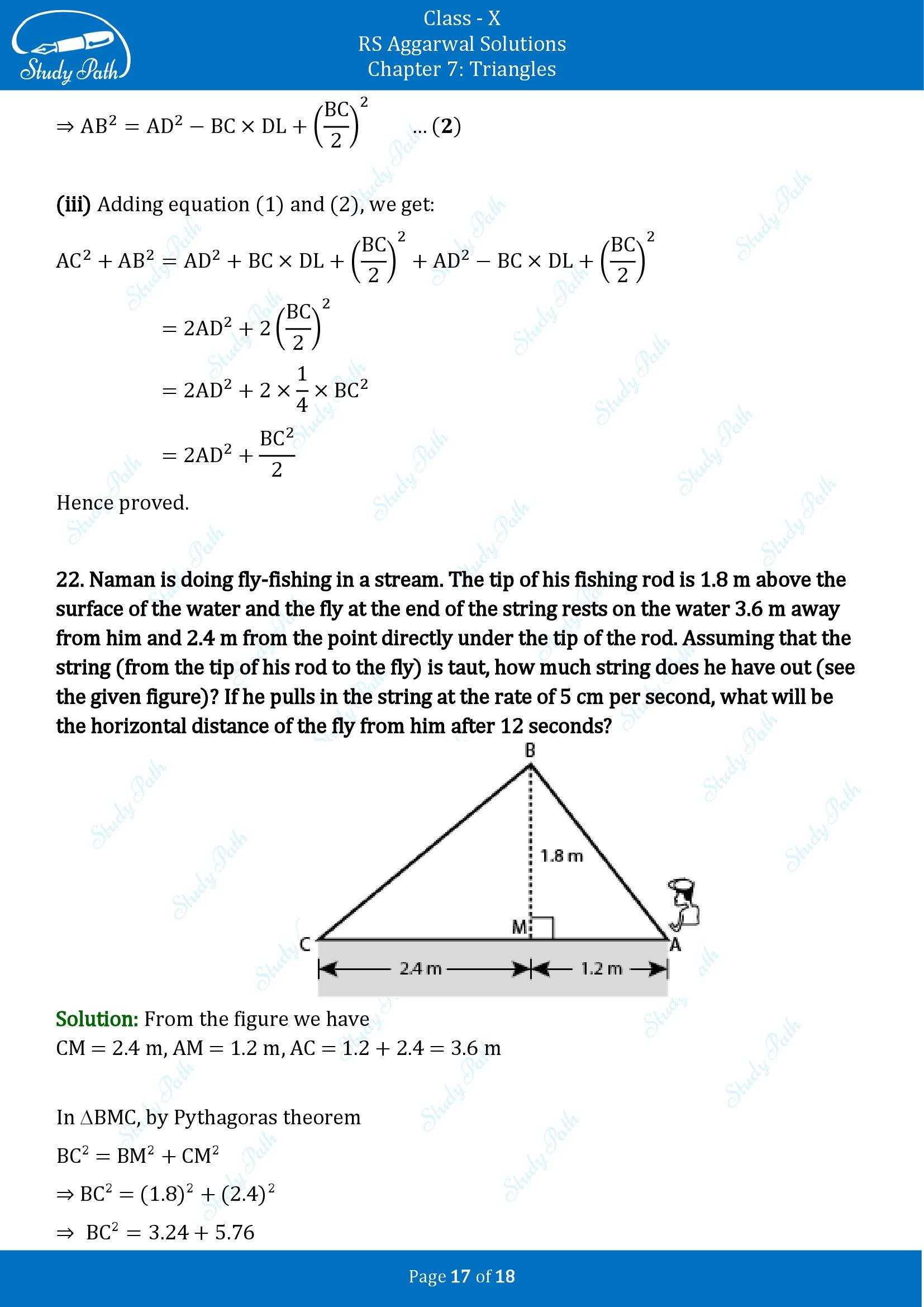 RS Aggarwal Solutions for Class 10 Chapter 7 Triangles Exercise 7D 00017
